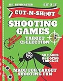 target games warzone  HHGunmaster Cut-N-Shoot - Shooting Games Target Collection Book: Over 50 Fun Paper Targets Designed for BB, Pellet, Air-soft, Pistol, Shot Gun, Rifle ... Cut-N-Shoot Target Book Collection)