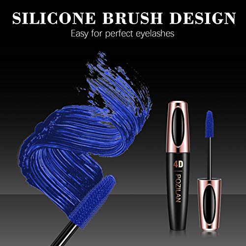 3 Pack Waterproof Colored Mascara Set For Eyelash Purple Blue Green With Folding Eyelash Comb Brush - Lengthening, Volumizing, Long-Lasting, Natural Eye Makeup #TOP4