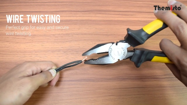 Themisto TH-T10 8 Inch Combination Plier CRV (YELLOW) : Amazon.in
