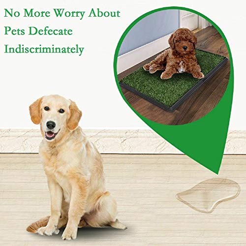 LOMANTOWN Dog Grass Pad with Tray Indoor Outdoor Pet Training Grass with Tray Washable Pee Pads, 3 Layered System Dog Litter Box for Puppy Training (30 x 20 in) - Image 5