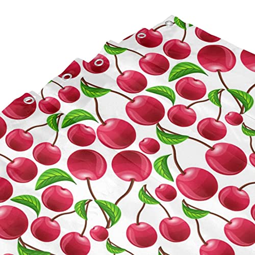 Rideau de douche imperméable cerises 183x183cm pour salle de bain - 5