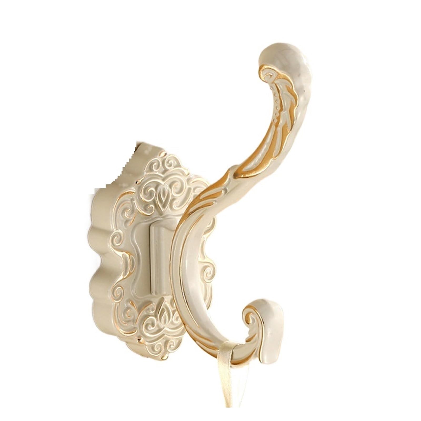 Robe Hook Wall Mount Single Screw Towel Holder Bathroom Accessories Clothes Hanger Easy Maintenance(White)