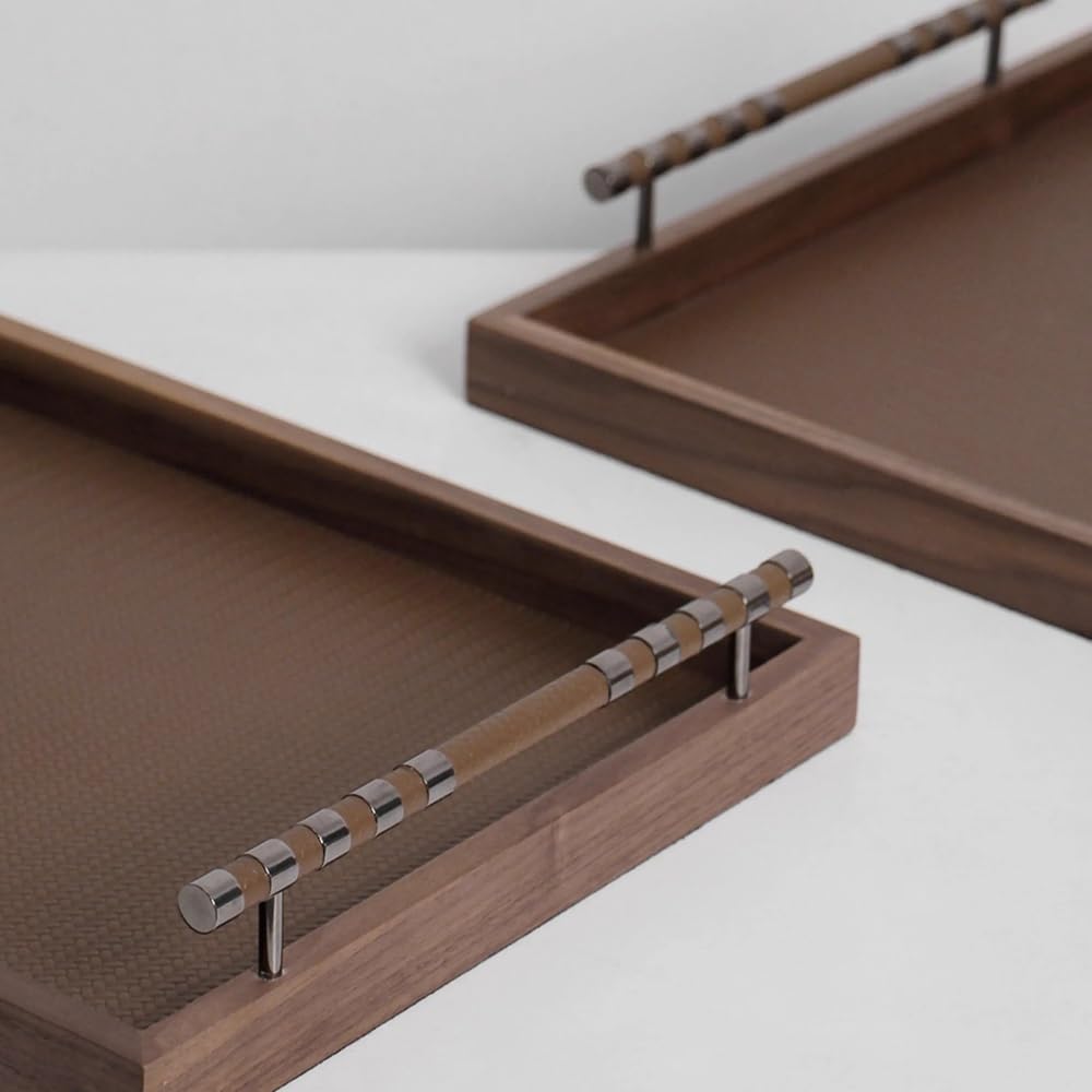 Lar - Bandeja para servir con asas, perfecta para desayunar en la cama, cena, decoración de mesa de café, ideal para sala de estar, dormitorio, entrada y cocina