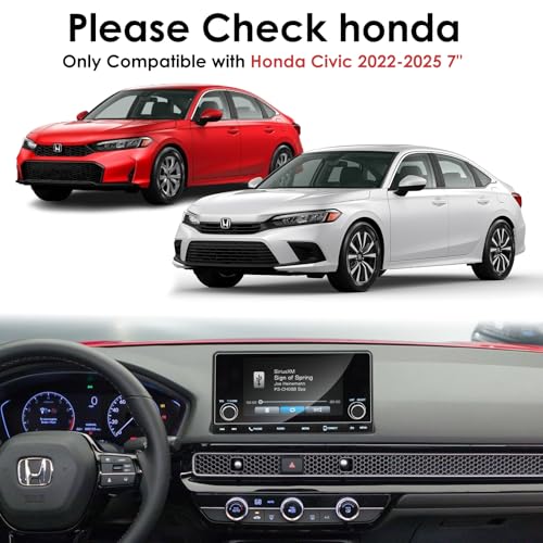 2PCS Screen Protector for Honda Civic 2022-2025 7-inch Touchscreen