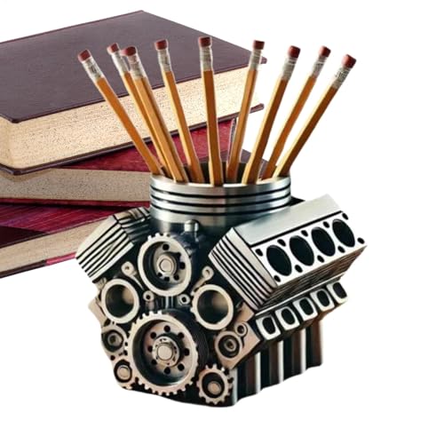Pot à crayons moteur design mécanique pour décoration home office - 8