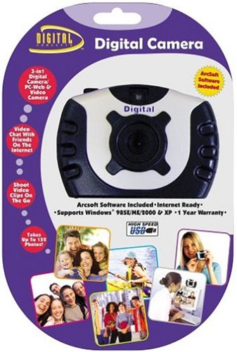 Digital Concepts Gear-to-Go Cyber Pix 3-in-1 Digital, PC-Web & Video Camera (Color May Vary)
