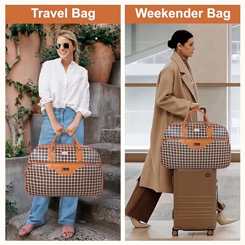 Image of Ayaha Large Travel Duffle Bag, Air Bag for Men and Women Cabin Luggage Bag Weekender Stylish Travel Bag with Detachable Shoulder Strap 47 litres 54.5x24.5x35cm