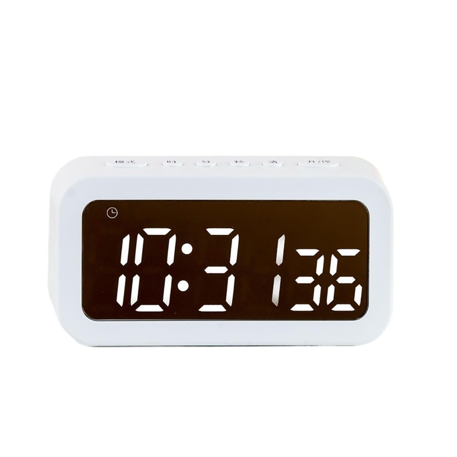 Mini LED Digital Clock Timer Mute Luminous Electronic Kitchen Student Countdown Bedside Decoration Child Reliable Efficient(White)