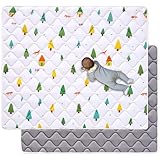 Odorless Premium Foam Baby Play Mat 50' x 50', Soft Microfiber Fabric Crawling Mat for Floor- Comfortable and Hypoallergenic, Non-Slip Cushioned Floor Playpen mat for Infants,Babies,Toddlers