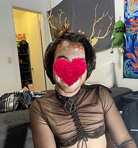 Vivivalue Deer Antler Hair Band Cat Ear Headband Deer Headband With Flowers Cat Ear Hair Band Flower Headband For Party Cosplay Costume #TOP4