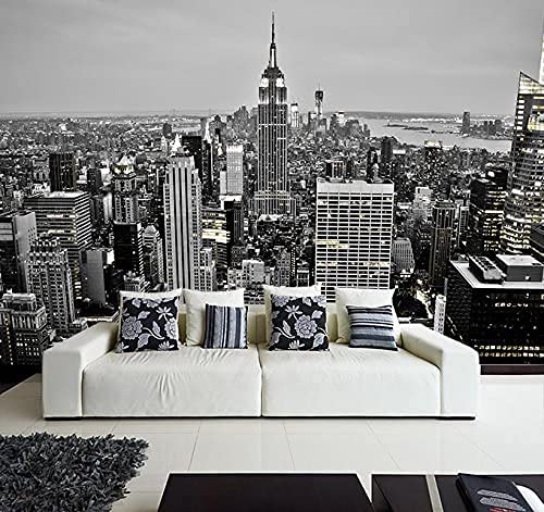 Oedim Fotomural Vinilo Adhesivo Nueva York Blanco y Negro, Vinilo Adhesivo Decorativo para Habitaciones, decoración para Paredes, Vinilo Adhesivo