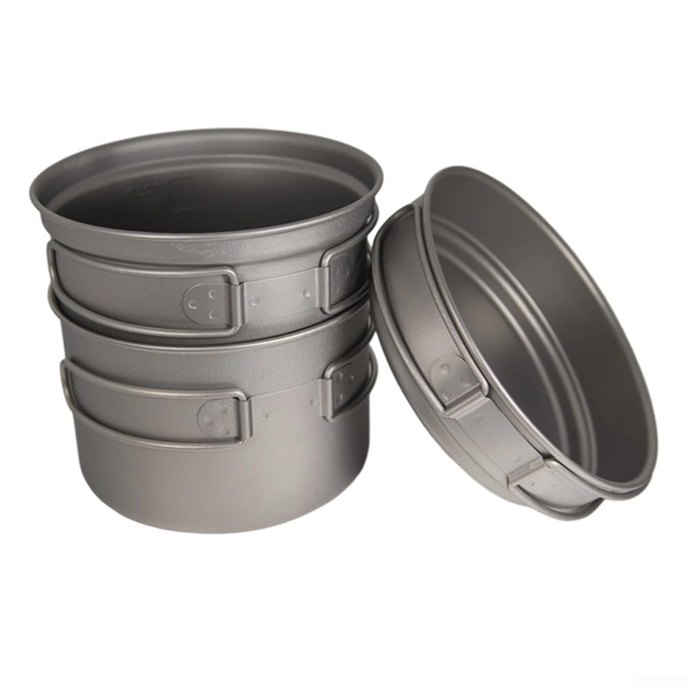 Batterie de cuisine ultra légère en titane pur 300 g