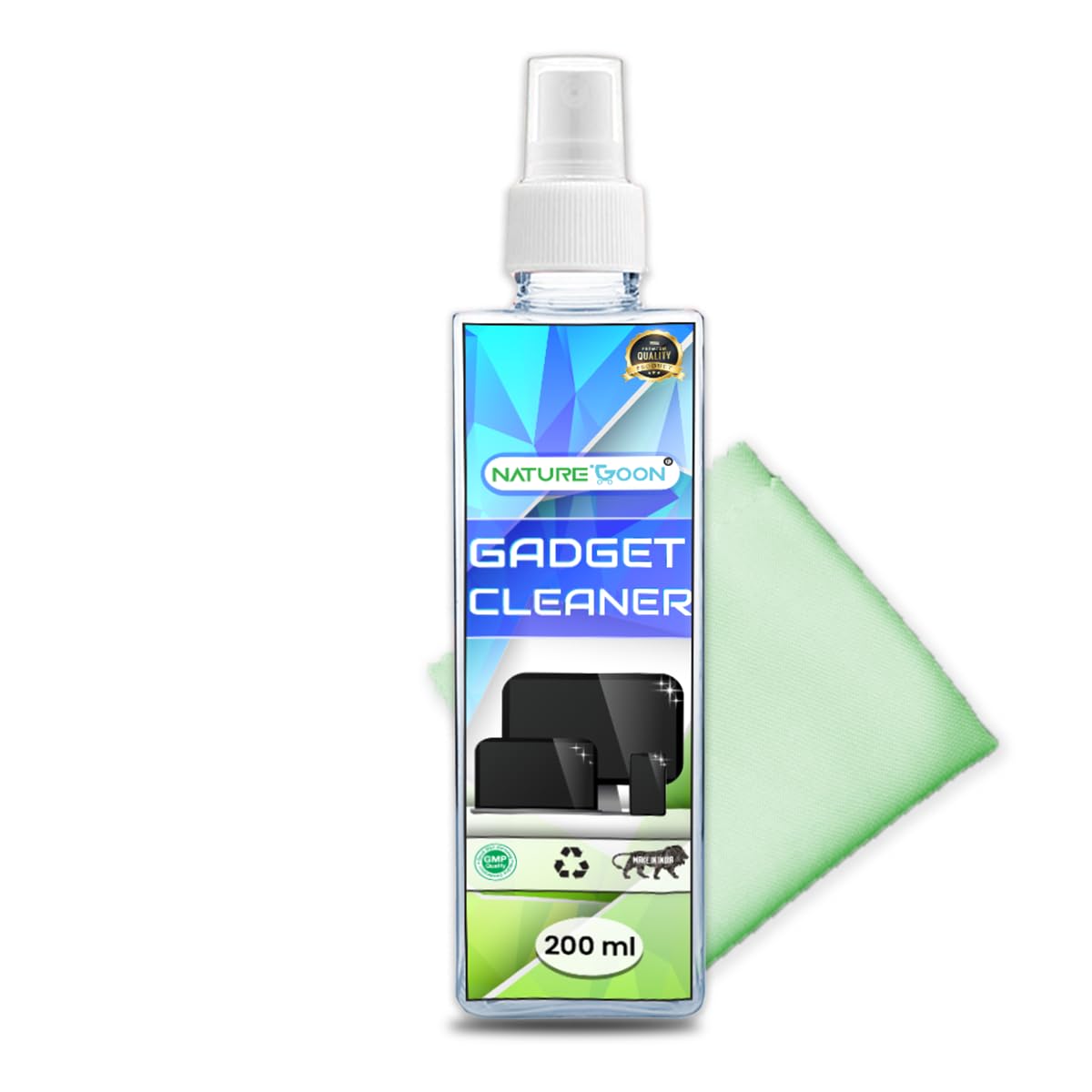 Naturegoon Premium Screen Cleaning Spray Alcohol Free with Microfiber Cloth (200 ml) | Professional Screen Cleaning for Camera, Lens, Binocular, Laptop, TV, Monitor, Smartphone, Tablet etc.(200 ml) (B0CVS5D2W3) Amazon Price History, Amazon Price Tracker