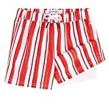 MaaMgic Bañador para niños | Bañador corto de secado rápido para pequeños | 2 en 1 con pantalones interiores de compresión, 7 años