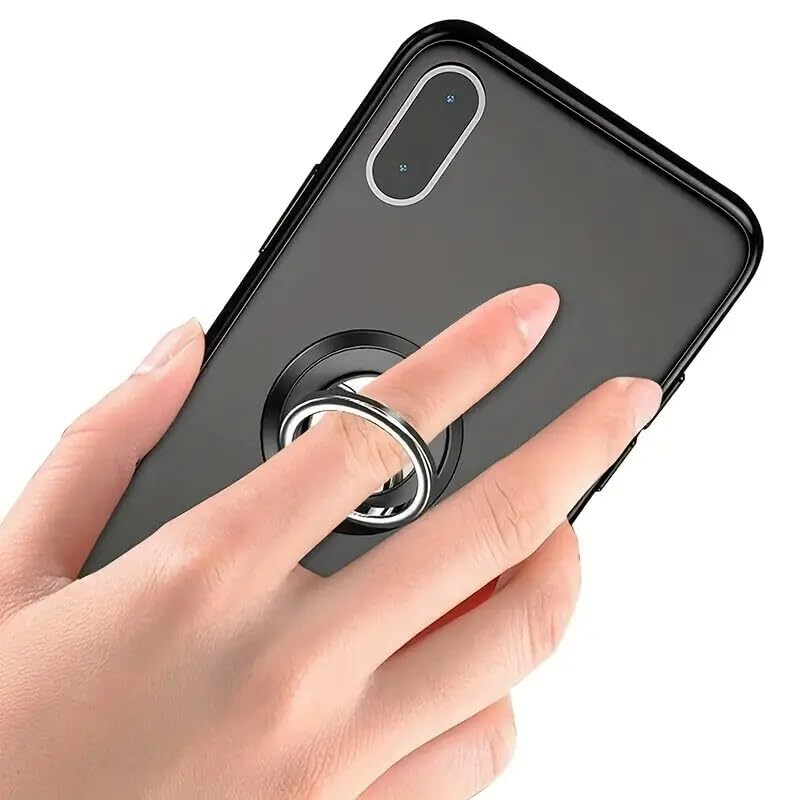 Phone Ring Holder with 360° Rotation, Fits All Smartphones. Phone mount ultra slim. multi use. Strong magnetic phone ring and phone mount. Stylish and cute. Black colour