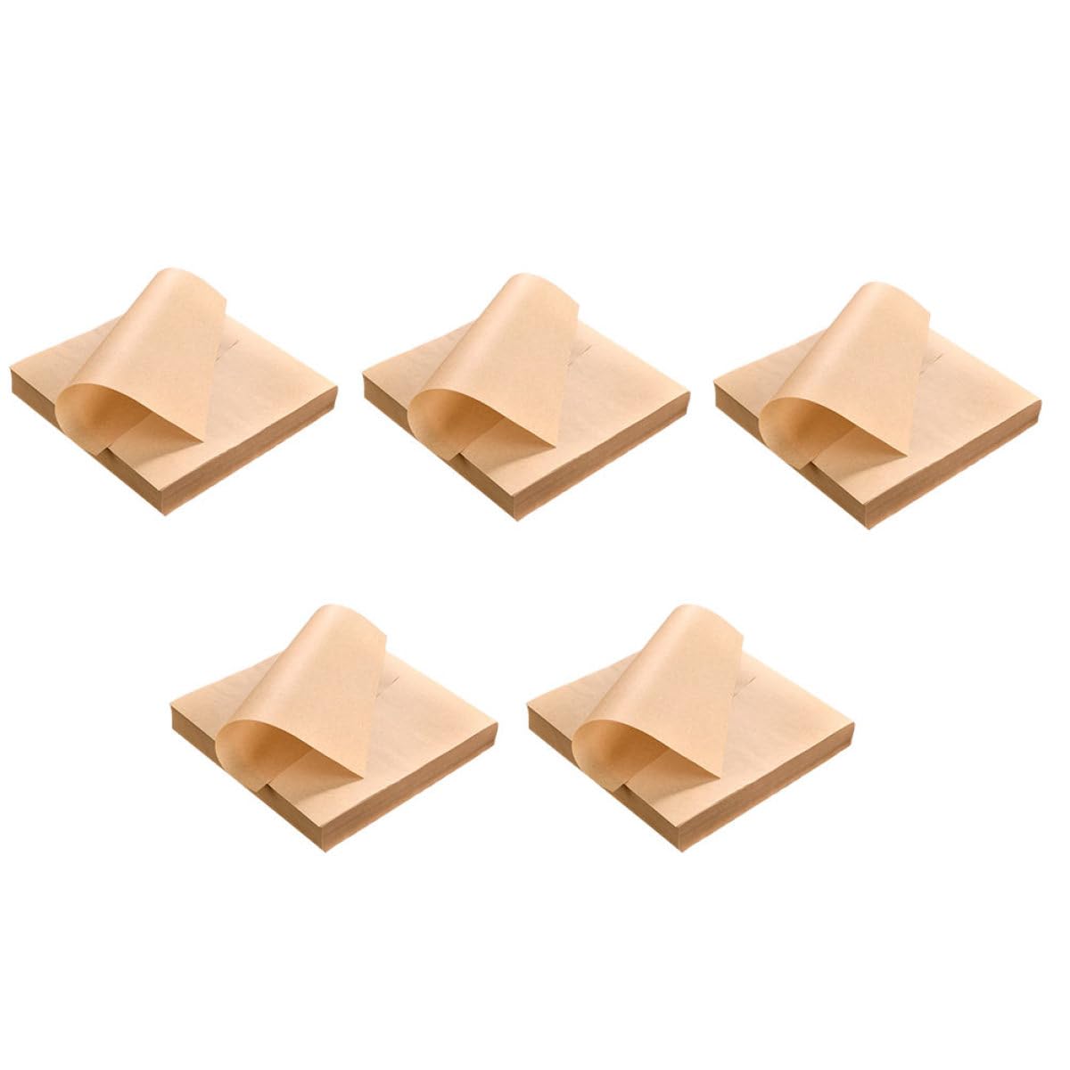 SUPVOX Papel para Hornear Antiadherente 20x20 Cm 500 Hojas Papel Antigrasa 40g Resistente al Calor Comida Frita Snacks Hamburguesas Adecuado para Cocina Fiestas