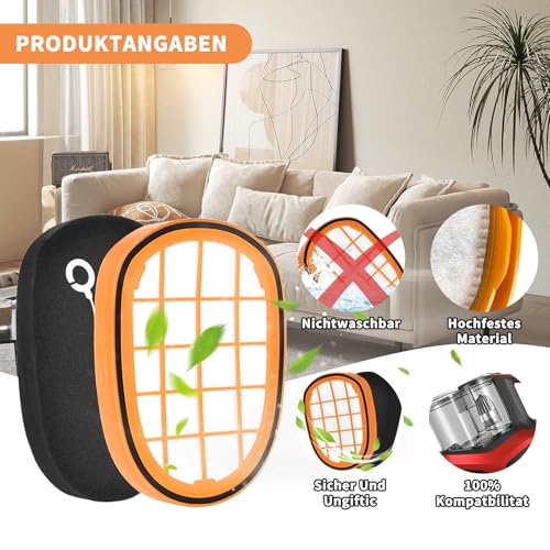 ESTVIIG 4 Stück Filter für Philips SpeedPro Max Akkusauger, FC5005/01 Ersatzfilter Zubehör für Philips FC6812、FC68148、FC6822、FC6823、FC6908、FC6827