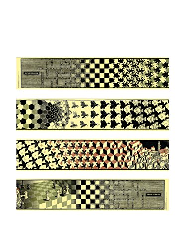 Escher-Metamorphosis II, 1940 (4 MDF (Decorative Panel 39.5x8.5 inches), 39.5" x 8.5"