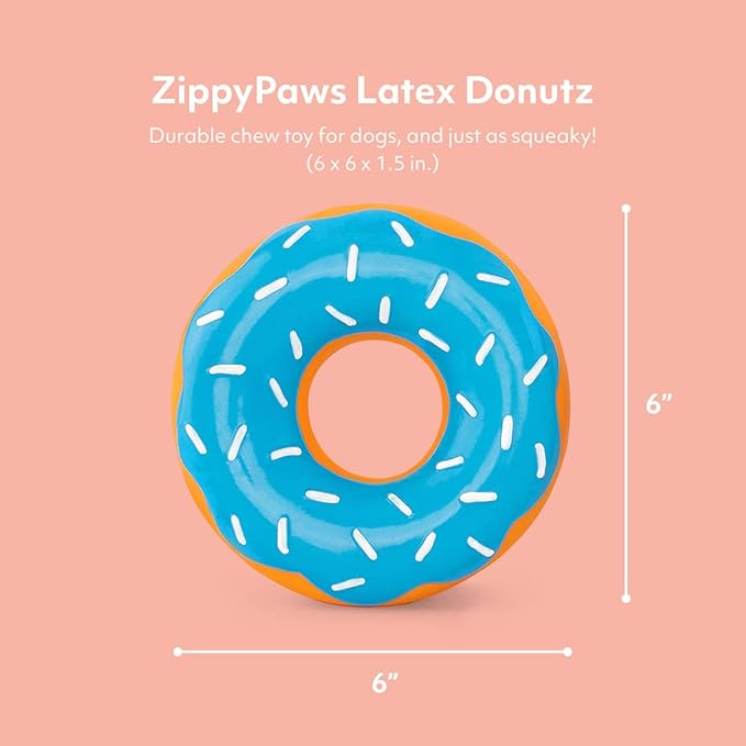ZippyPaws Donutz de Látex Duradero para Perros Azul Arándano miniatura 2