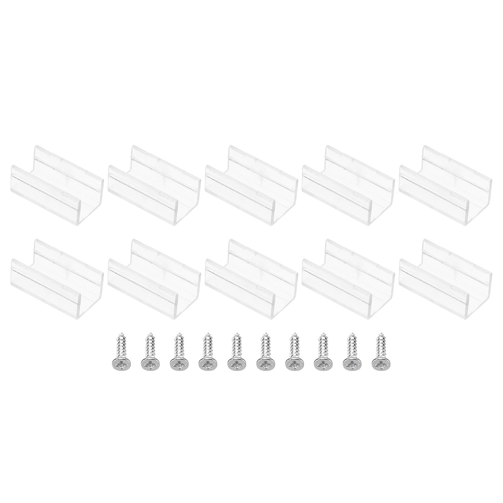PATIKIL LED Strip Light Clips, 40 Pack Mounting Bracket Fixing Clips Plastic Clamp Holder with Screws for 11.5mm-12.4mm Neon RGB Light Cable Ribbon 25mm Clear — Amazon image 13