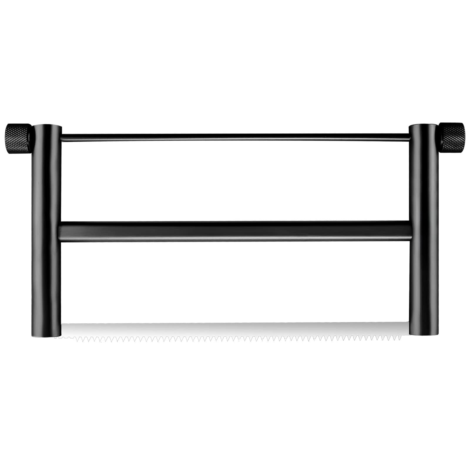 THE WHITE SHOP Portable Simple Folding Camping Saw, Field Bushcraft Tools, Hand Purning saw with the buckle Cloth Bag (Color : Black)