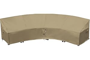 190'' Waterproof Curved Patio Sofa Cover