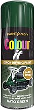Paint Factory Colour It Quick Drying Spray Paint 400ml Nato Green Matt Finish