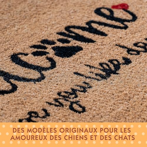 Tapis coco extérieur grattant pour entrée maison 60 x 40 cm - 5
