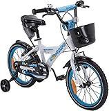 Actionbikes Kinderfahrrad Donaldo - 16 Zoll - V-Break Bremse - Stützräder - Luftbereifung - Ab 4-7 Jahren - Jungen & Mädchen - Kinder Fahrrad - Laufrad - BMX - Kinderrad (Donaldo 16 Zoll)