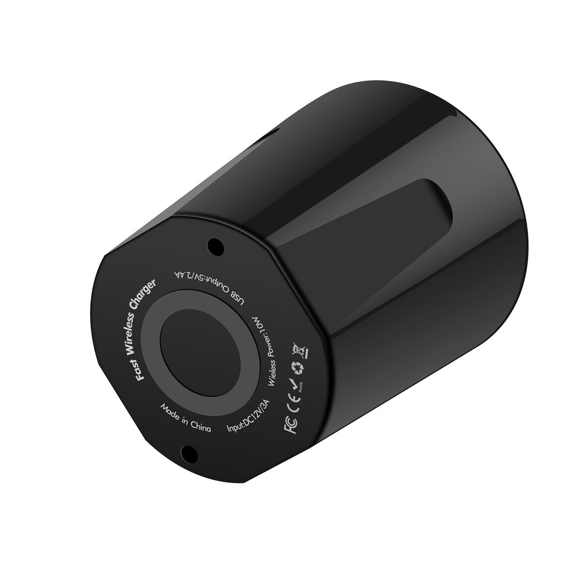 Szybka bezprzewodowa ładowarka Qi 10 W samochodowy uchwyt na kubek wyjście USB do iPhone'a X 8 S8