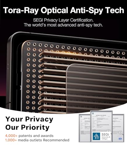 Image of TORRAS GlassGo Original Fit for Samsung Galaxy S26 Ultra Privacy Screen Protector [25 Anti-Spy] [12Ft Shatterproof] 9H+ Aerospace Privacy Tempered Glass for S26 Ultra Full Coverage 6.9 inch 2-Pack