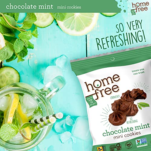 Homefree Mini Chocolate Mint Cookies, Gluten Free, Nut Free, Vegan, Individually Wrapped Packs, School Safe And Allergy Friendly Snack, 0.95 Oz. (Pack Of 10) #TOP3