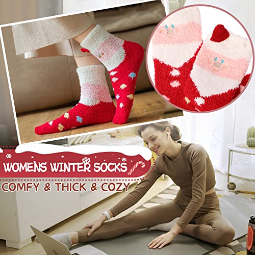 Image of ProEtrade Fuzzy Socks for Women Teen Girls Fluffy Christmas Cozy Slipper Cabin Soft Winter Warm Fleece Socks