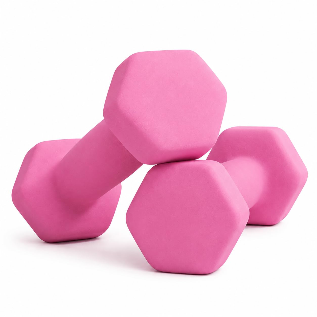 Neoprene Dumbbells Set of 2, Non-Slip Hex Hand Weights for Women & Men, Strength Training, Body Toning, Home Gym Workout, Fitness Exercise Equipment, Pair of Dumbbell Weights, for Daily Workouts