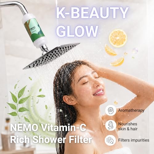 Image of NEMO Vitamin Shower Filter (Healing Forest) | Made in South Korea | Vitamin C + Glycerin Enriched | For Soft Skin & Smooth Hair | Advanced Chlorine & Rust Removal | De-stress with Aromatherapy