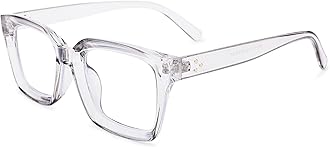 COASION Classic Non-prescription Clear Lens Eyeglasses for Women Thick Square Frame Eyewear