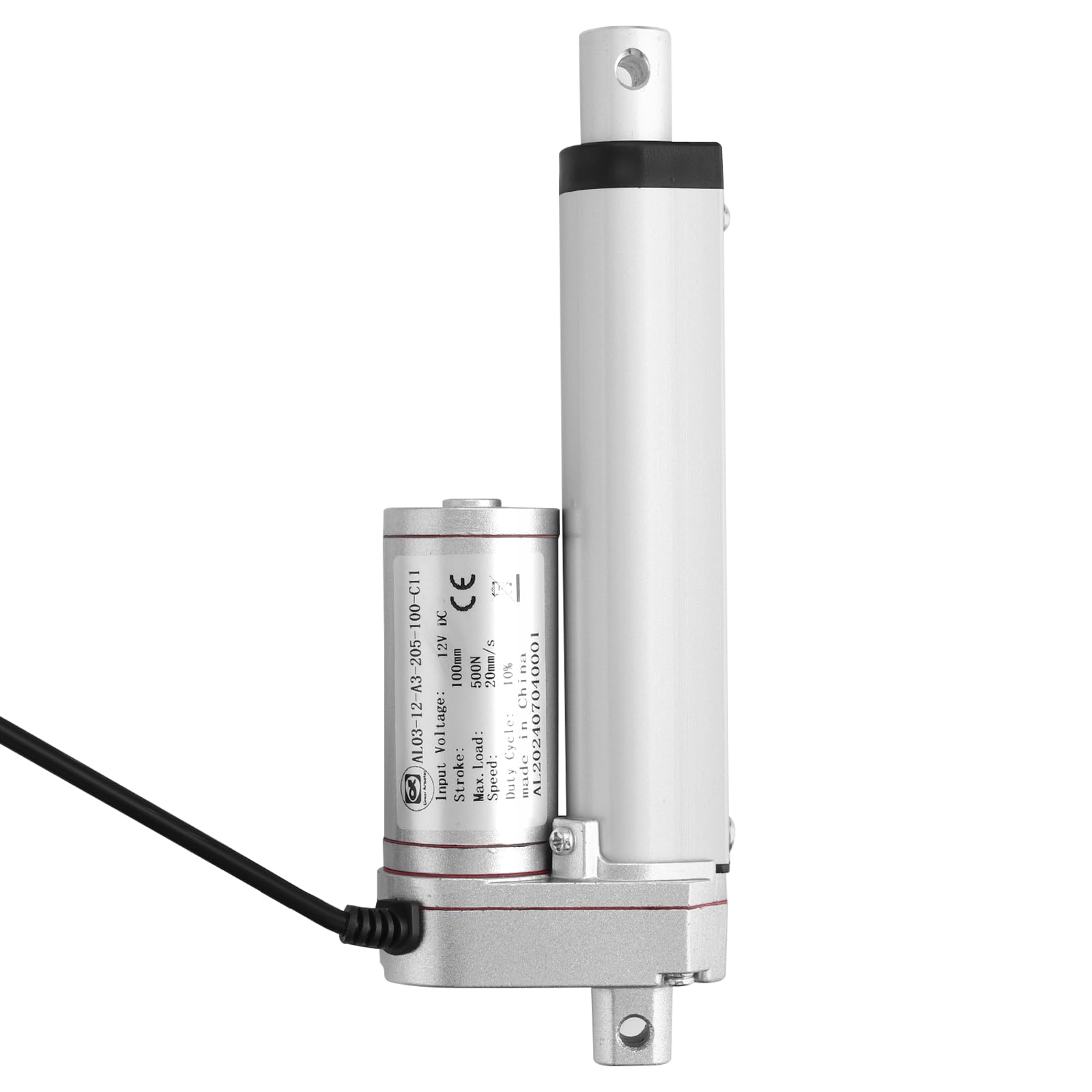 500N 100mm 20mm/s Actuador Lineal Motor DC 12V Motor Resistente Para Auto RV Abridor de Puerta Eléctrico Maquinaria Agrícola Industrial Ventana Embarcaciones