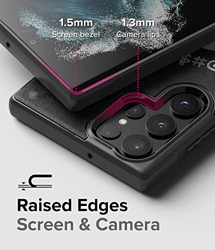 Image of Ringke Onyx Compatible with Samsung Galaxy S22 Ultra 5G Case Cover Rugged Flexible Durable Anti-Slip TPU Protection Shockproof Samsung Galaxy S22 Ultra 5G Back Cover - Black Graffiti