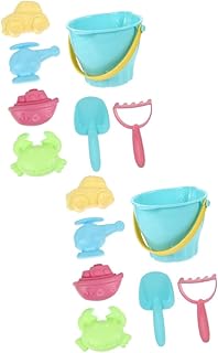 Totority Brinquedos De Praia Infantil 14 Pçs Brinquedo De Praia Brinquedos De Moldagem De Areia Moldes De Areia De Praia Balde De Castelo De Areia Kit De Construção De Castelo De Areia Pá