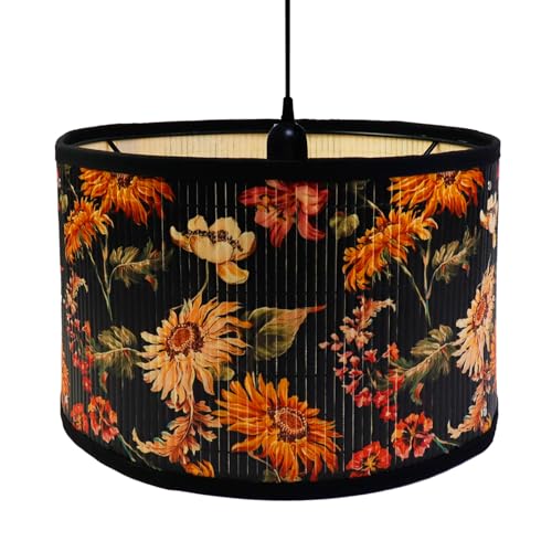 Crapyt E27 Round Decorative Shades Table Lamp 11.817.87 Bamboo Shade