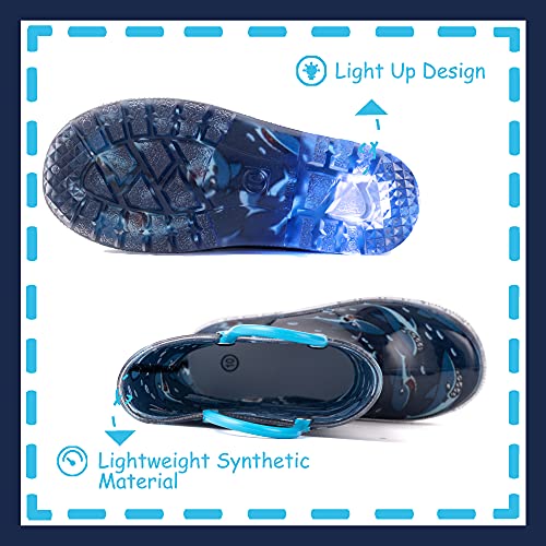 Outee Toddler Kids Adorable Lightwight Waterproof Rain Boots Light Up by Steps3