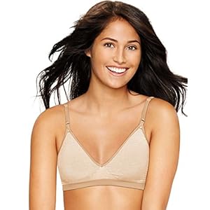 Hanes-Ultimate-Womens-Comfy-Support-ComfortFlex-Fit-Wirefree-Bra-DHHU11 Hanes Ultimate Wireless Bra with Soft Padding, Seamless Bra with Convertible Straps, Comfort Flex Wirefree