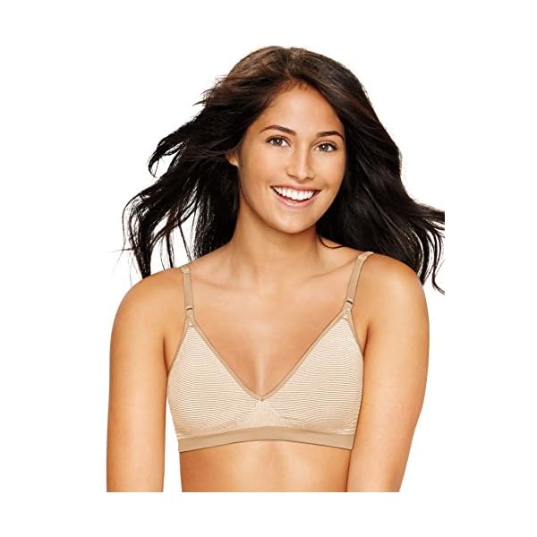 Hanes-Ultimate-Womens-Comfy-Support-ComfortFlex-Fit-Wirefree-Bra-DHHU11 Hanes Ultimate Wireless Bra with Soft Padding, Seamless Bra with Convertible Straps, Comfort Flex Wirefree