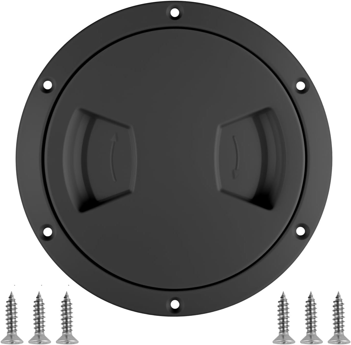 5inch Boat Hatch, Round Non Slip Deck Plate Hatch for Boats | Inspection Hatch Marine Access Port Hatch Cover with Screws, Detachable Water Tight Lid Cover for Ships, Marine Boat, Yacht