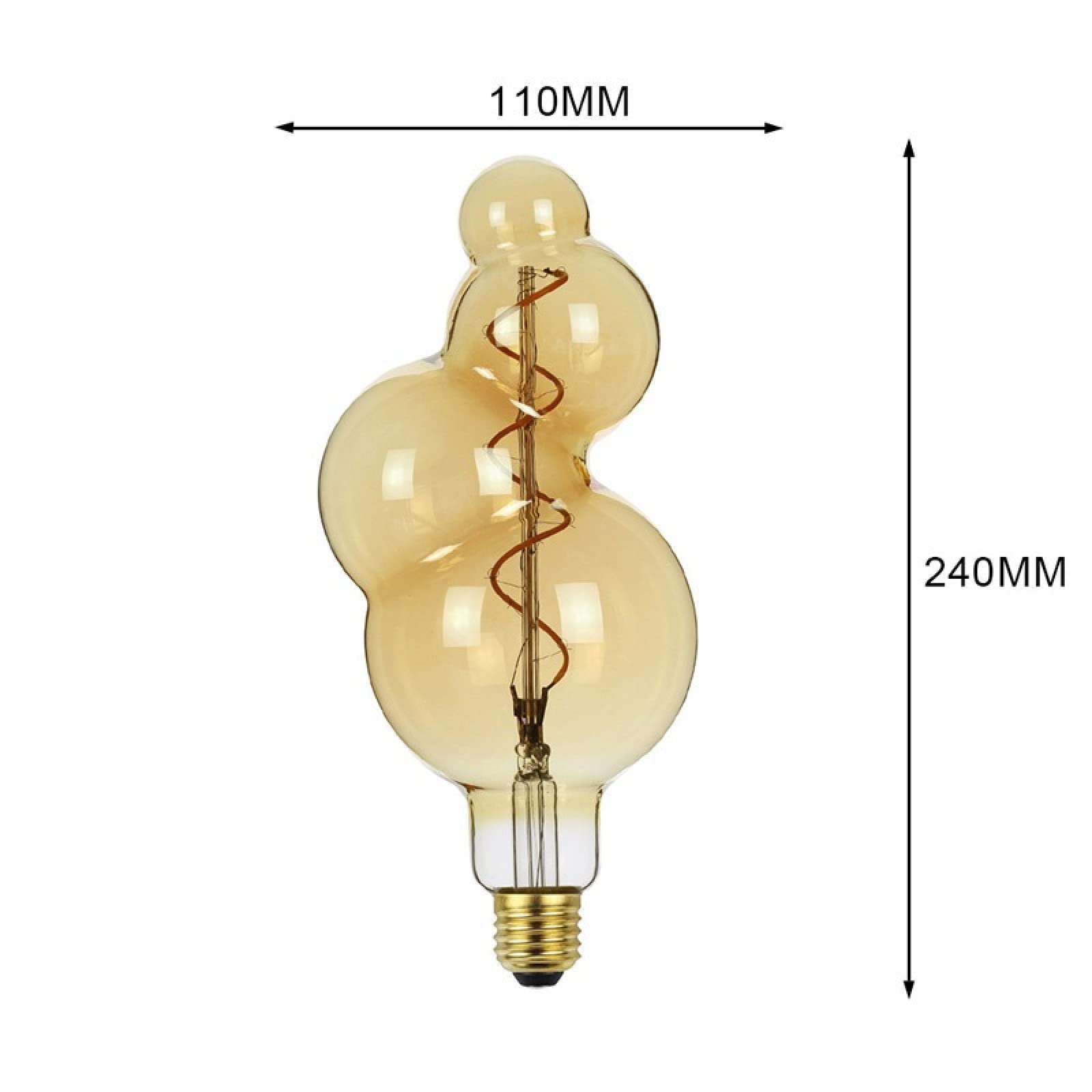 LEEVUS Vintage Edison Lampadina 1 Pz Retro Edison Lampadina E27 220 V 4 W Retro Dorato Spirale Filamento Led Lampada A Risparmio Energetico Led Illuminazione 04