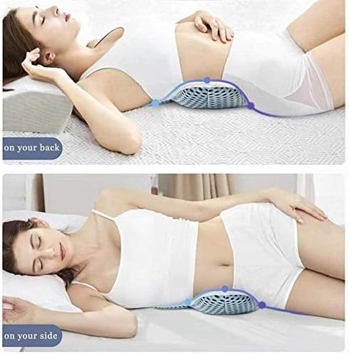 Idle Hippo Lumbar Support Pillow for Sleeping, 3D Air Mesh Lumbar Pillow for Bed, Adjustable Height Back Support Pillow for Lower Pain Relief - Side, Back & Stomach Sleepers, Extra Large