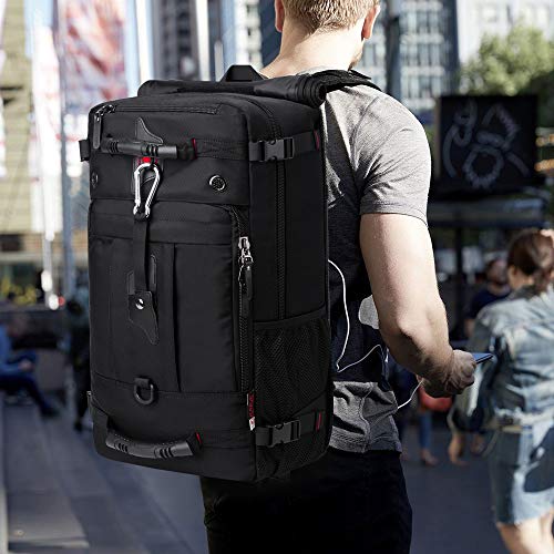 KAKA Travel Backpack, Carry On Backpack Durable Convertible Duffle Bag Fit for 15.6 Inch Laptop for Men and Women(Medium 35L)