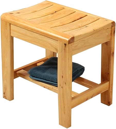 Silla de ducha para asiento de ducha, taburete cambiador de zapatos, taburete de baño, taburete de asiento impermeable, banco de madera para uso en