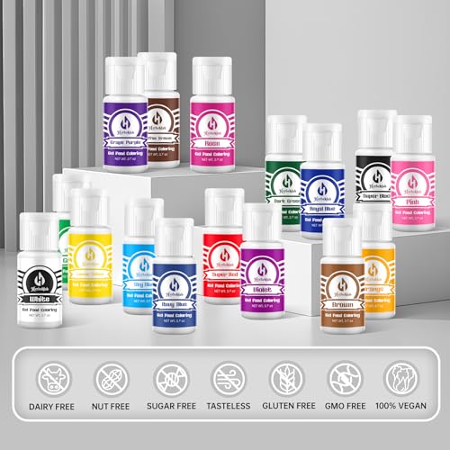 Image of Gel Food Coloring Set - 24 Colors x 0.7 oz Concentrated Gel Based Food Dye for Baking, Icing, Cake Decorating, Cookies & Fondant