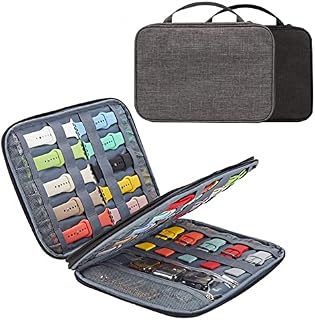 Amazon Brand - Eono 35 Watch Bands Storage Bag, Expandable Watch Band Organizer Travel Watch Straps Carrying Case Pouch Compatible for iWatch Women Men Watch Bands and Accessories (XL, Grey)